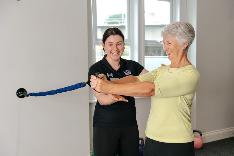 Woman doing Rehab at the Hatt Clinic