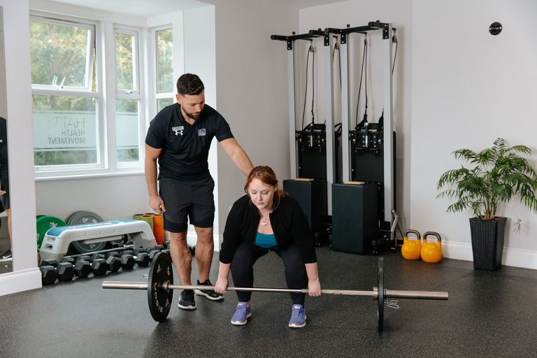 Woman lifting weights