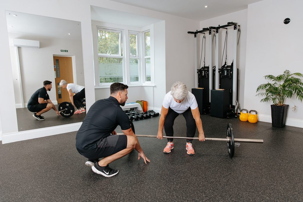 Woman lifting weights