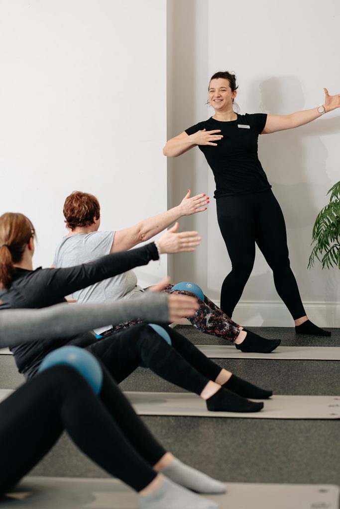 Pilates class being taught at the Hatt Clinic